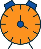 Alarm Clock Line Filled Two Colors Icon vector