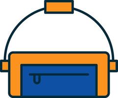 Fanny Pack Line Filled Two Colors Icon vector