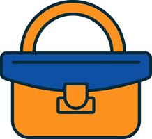 Handbag Line Filled Two Colors Icon vector