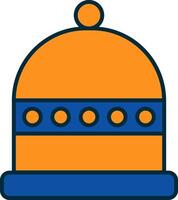 Beanie Line Filled Two Colors Icon vector