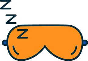 Sleeping Mask Line Filled Two Colors Icon vector