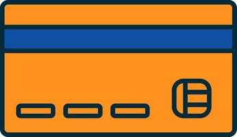 Credit Card Line Filled Two Colors Icon vector