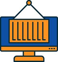 Shipment Line Filled Two Colors Icon vector