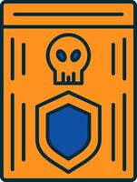 Shield Line Filled Two Colors Icon vector