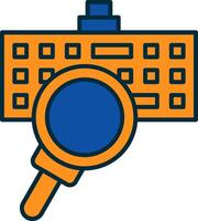 Keylogger Line Filled Two Colors Icon vector