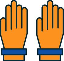Glove Line Filled Two Colors Icon vector