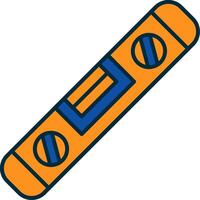 Spirit Level Line Filled Two Colors Icon vector