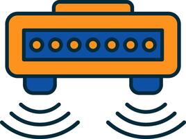 Motion Sensor Line Filled Two Colors Icon vector
