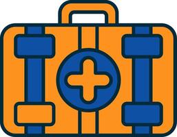 First Aid Kit Line Filled Two Colors Icon vector