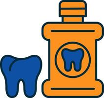 Mouthwash Line Filled Two Colors Icon vector