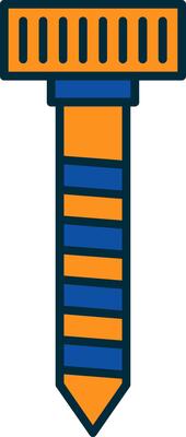 Screw Line Filled Two Colors Icon