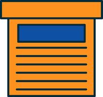 Storage Box Line Filled Two Colors Icon vector