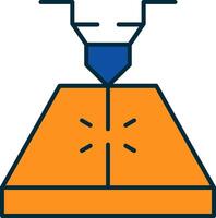 Laser Line Filled Two Colors Icon vector