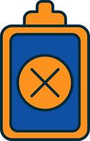 Wrong Line Filled Two Colors Icon vector