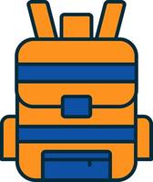 Backpack Line Filled Two Colors Icon vector