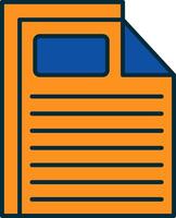 File Line Filled Two Colors Icon vector