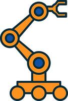 Robotics Line Filled Two Colors Icon vector