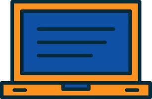 Laptop Line Filled Two Colors Icon vector