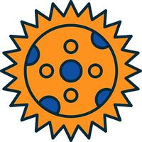 Eclipse Line Filled Two Colors Icon vector