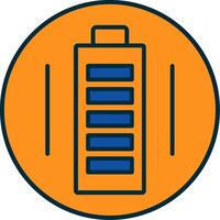 Battery Line Filled Two Colors Icon vector