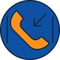 Incoming Call Line Filled Two Colors Icon vector