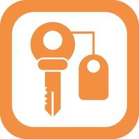 Room Key Vector Icon