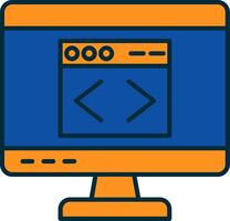 Web Line Filled Two Colors Icon vector