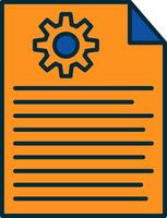 Report Line Filled Two Colors Icon vector