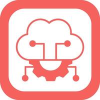 Cloud Server Settings Vector Icon