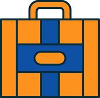 Suitcase Line Filled Two Colors Icon vector