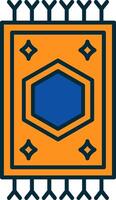 Carpet Line Filled Two Colors Icon vector