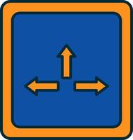 Resize Line Filled Two Colors Icon vector