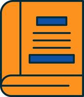 Book Line Filled Two Colors Icon vector