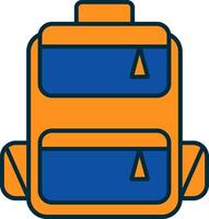 Backpack Line Filled Two Colors Icon vector