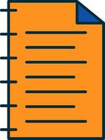 Notebook Line Filled Two Colors Icon vector