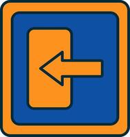 Log In Line Filled Two Colors Icon vector