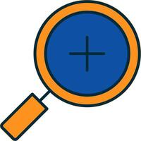 Zoom In Line Filled Two Colors Icon vector