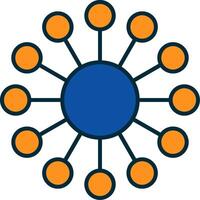 Diagram Line Filled Two Colors Icon vector