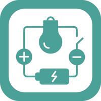 icono de vector de circuito eléctrico