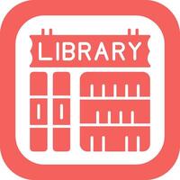 icono de vector de biblioteca