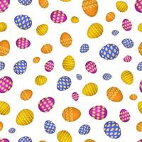 Seamless pattern with colorful Easter eggs. Vector illustration