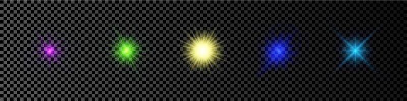 Light effect of lens flare vector