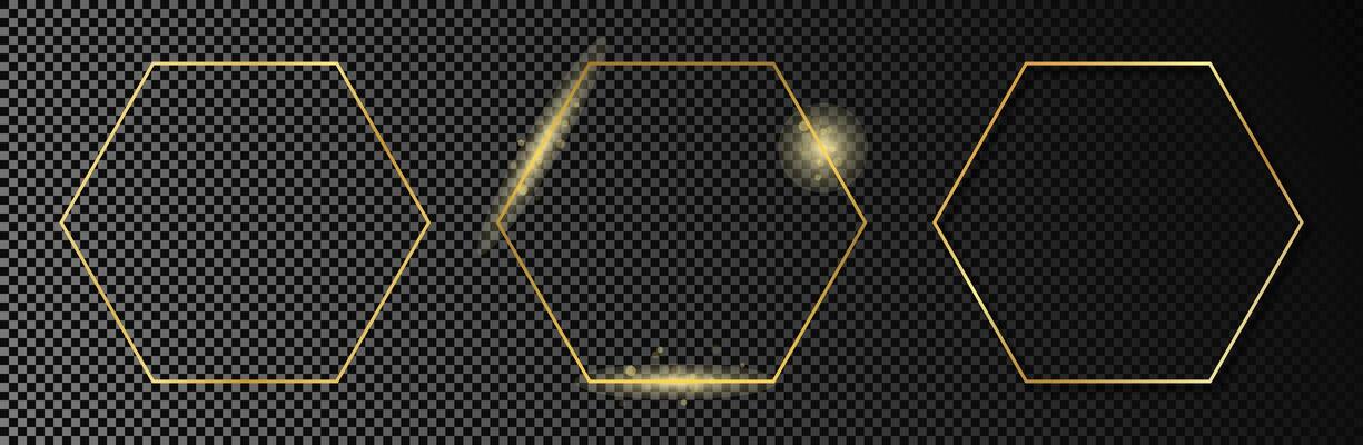 Gold Hexagon Frame Vector Art, Icons, and Graphics for Free Download