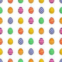 Seamless pattern with colorful Easter eggs. Vector illustration