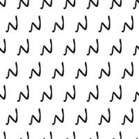 Seamless pattern with sketch squiggle vector