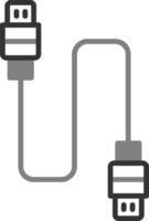 icono de vector de cable usb