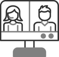 icono de vector de videoconferencia