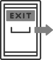 Exit Door Vector Icon