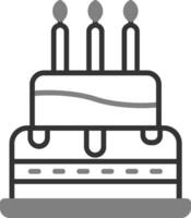 icono de vector de pastel de cumpleaños