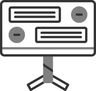 icono de vector de computadora de escritorio